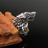 Retro Direwolf Ring Das Lied von Eis und Feuer Punk Gothic Offener Ring Für Männer Zinklegierung Schmuck Game of Thrones Zubehör Geschenke