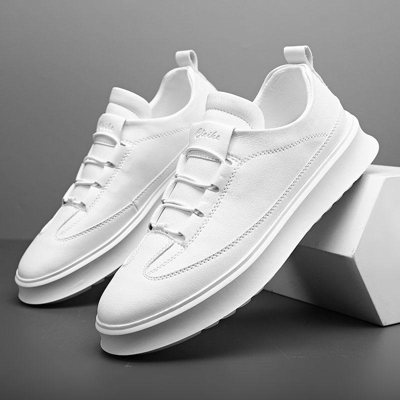Fashion New Arrival Men's Thick Sole Sneakers Fashion Casual Fiber Leather Skateboard Footwear Versatile Male Tenis Masculino Trainers
