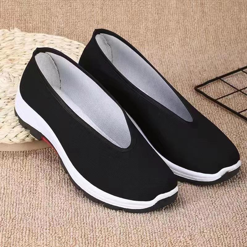 Cloth Shoes Men's Velvet Thickened One-pedal Black Work Shoes Guochao Comfortable Versatile Cotton Shoes Old Beijing Cloth Shoes
