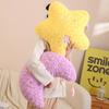 45cm Cute Yellow Stars Plush Doll Toys Yellow Purple Moon Plush Peluche Soft Stuffed Toy Doll Home Decro Birthday Gifts For Kids