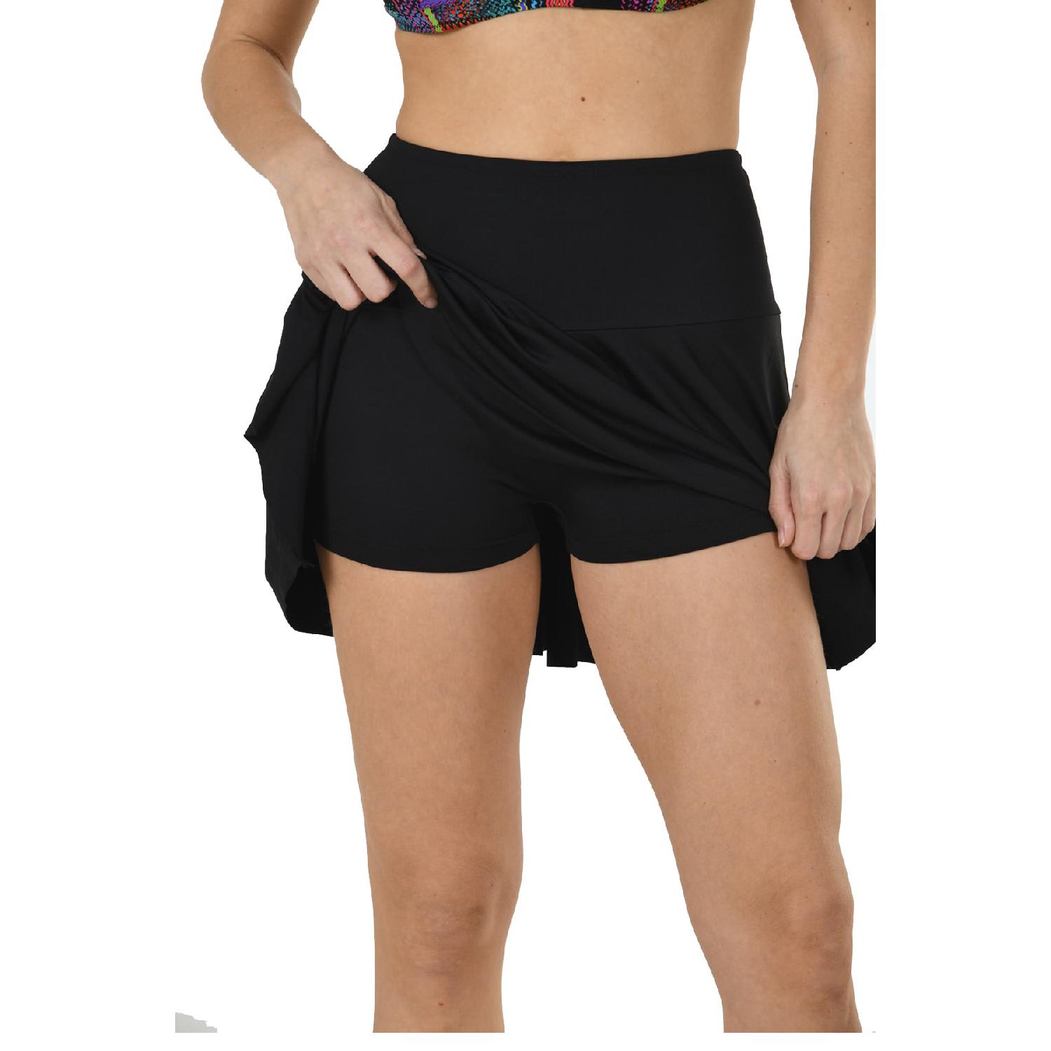 

Чорна пляжна спідниця з високою талією та шорти 36 чорний