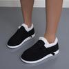 Winter New European and American Low-top Round Head Velvet Single Shoes Large Size Casual Women's Shoes