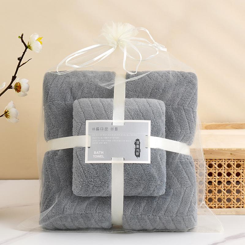 Koralowy aksamitny zestaw ręczników ręcznik kąpielowy gospodarstwa domowego duży rozmiar pochłaniający wodę szybkoschnący ręcznik plażowy do pływania akcesoria łazienkowe