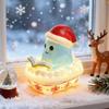 Christmas Puppy Night Light LED Resin Ghost Chicken Sculpture USB Powered Warm Yellow Lamp Cute Animal Figurine Ornament