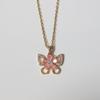 Fashion Artificial Crystal Butterfly Pendant Necklaces for Women Zirconia Necklace Wedding Party Jewelry Accessories