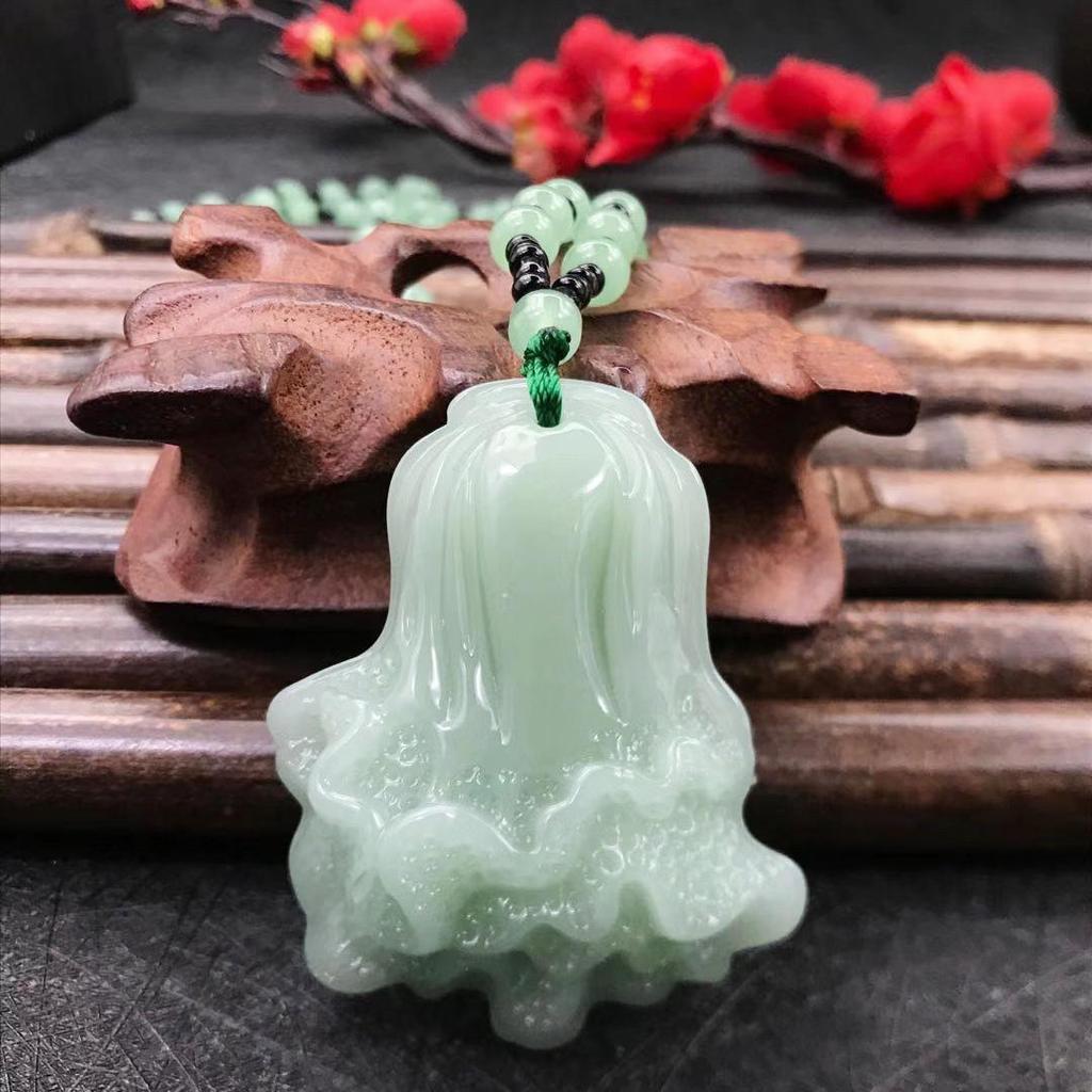 Imitace aventurínu Svetrový náhrdelník - Design zelí Guanyin od značek Wu Shi a Dragon & Phoenix