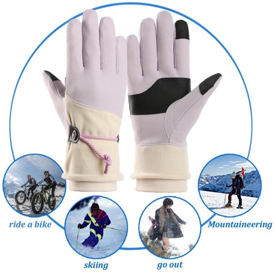 Gants Course A Pied LJPzhp Gants De Cyclisme D'hiver Doublés En Polaire Thermique Pour Gant Noir