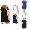 Elegant Summer Girls Lace Applique Sleeve Dress With Solid Color Backless Design