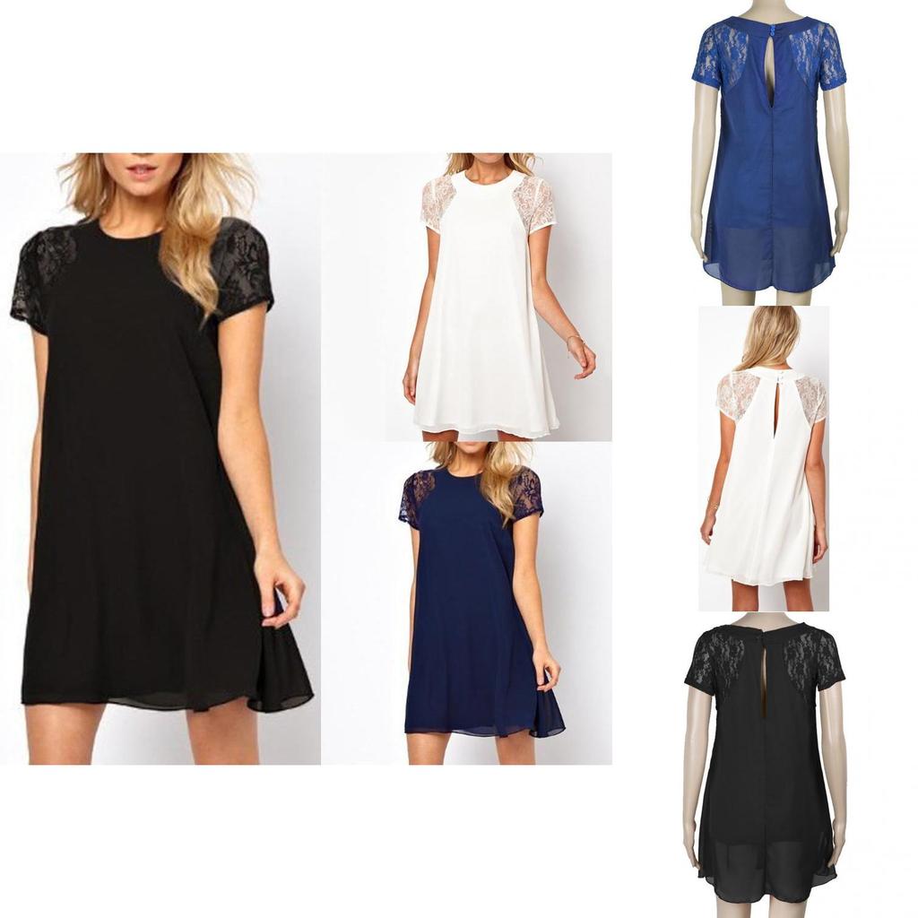 Elegant Summer Girls Lace Applique Sleeve Dress With Solid Color Backless Design