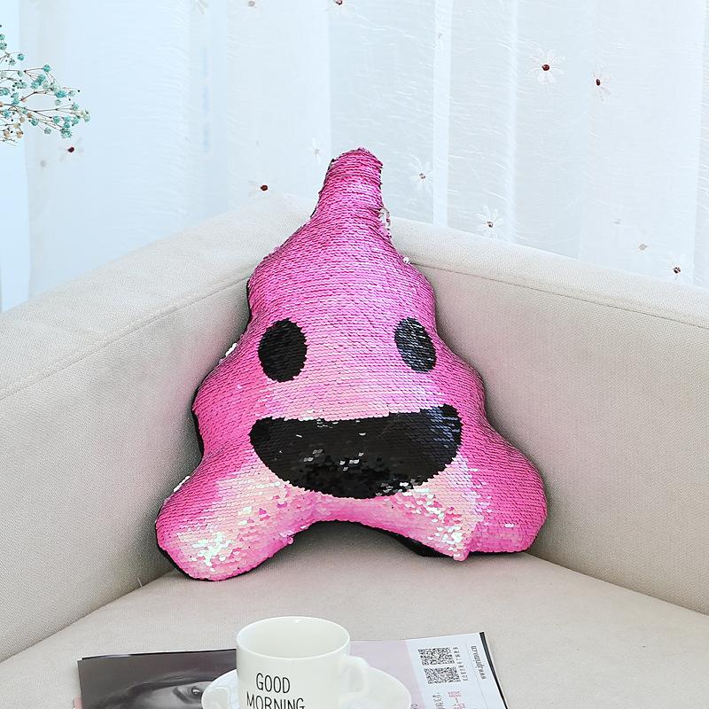 

Two-color Pillow, Sequined Cartoon Animal Pillow, Fashionable Car Sofa Bedside Cushion 38*38cm розы красного