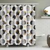 Boho Shower Curtain Set Modern Abstract Geometric Art Bathroom Decor Waterproof Fabric Liner Vintage Farmhouse Style