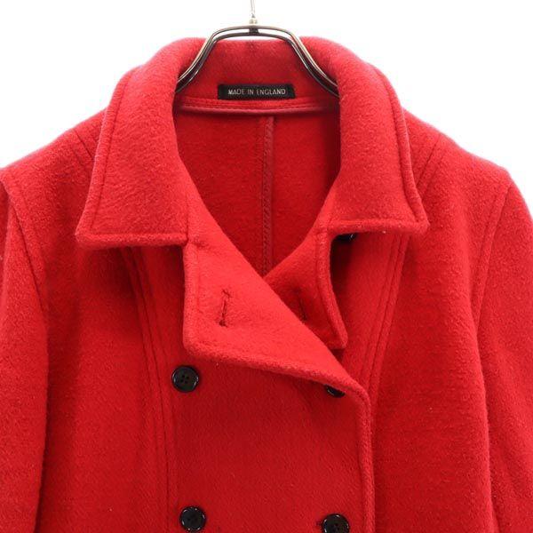 Gloverall British Wool Blend Pea Coat 8 Red Women Used