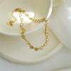 Gold Plated Heart-Shaped Hollow Bracelet - Fashion Jewelry 