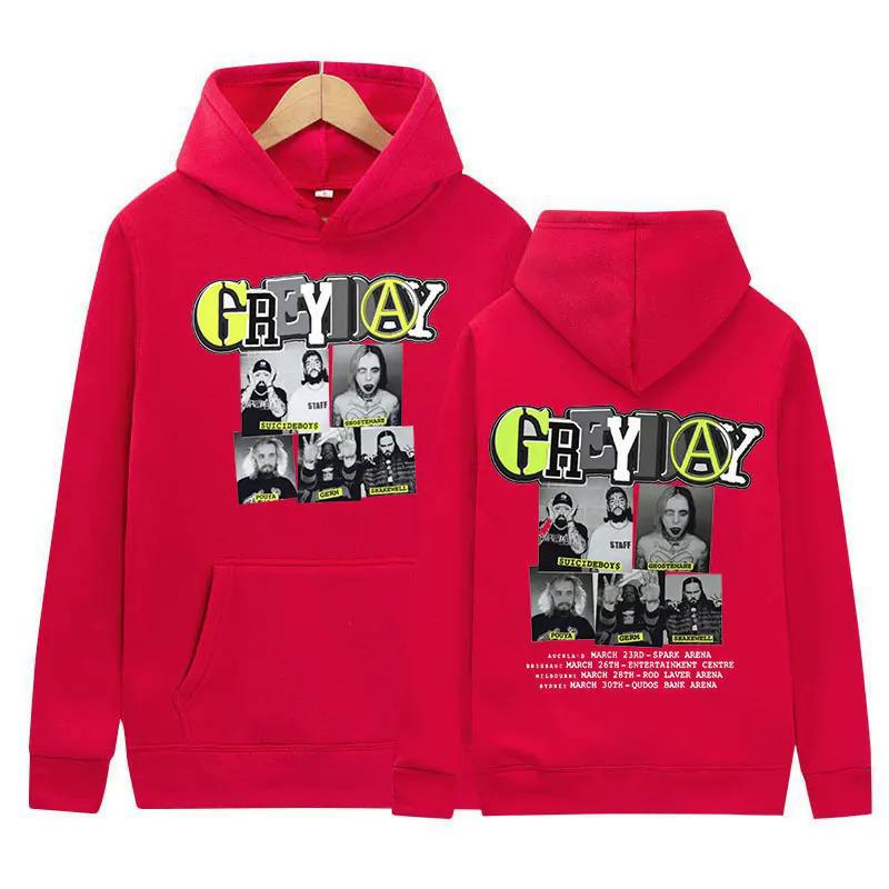 Felpa con cappuccio stampata del tour Suicideboy Gray Day 2024