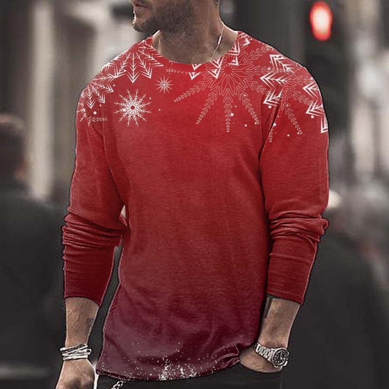 

Летний топ с круглым вырезом и рождественским 3D-принтом, модная повседневная мужская футболка с коротким рукавом 5XL