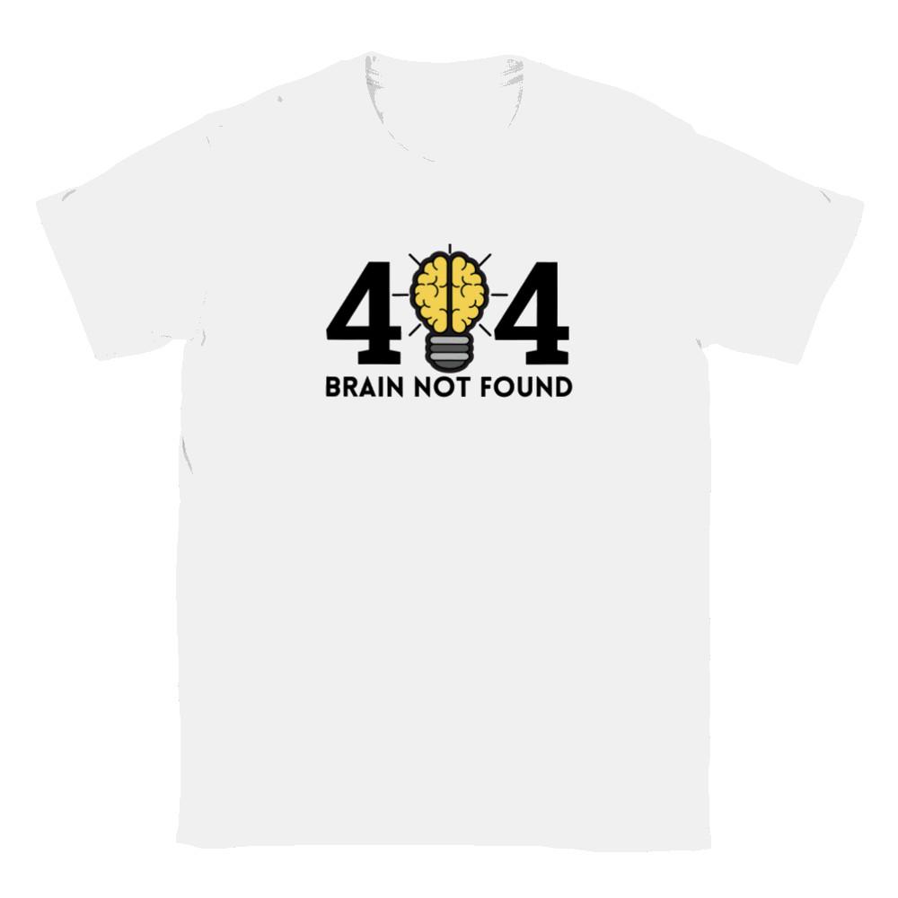 404 Brain Not Found T-shirt Unisex T-Shirt Graphic Tee XXXL