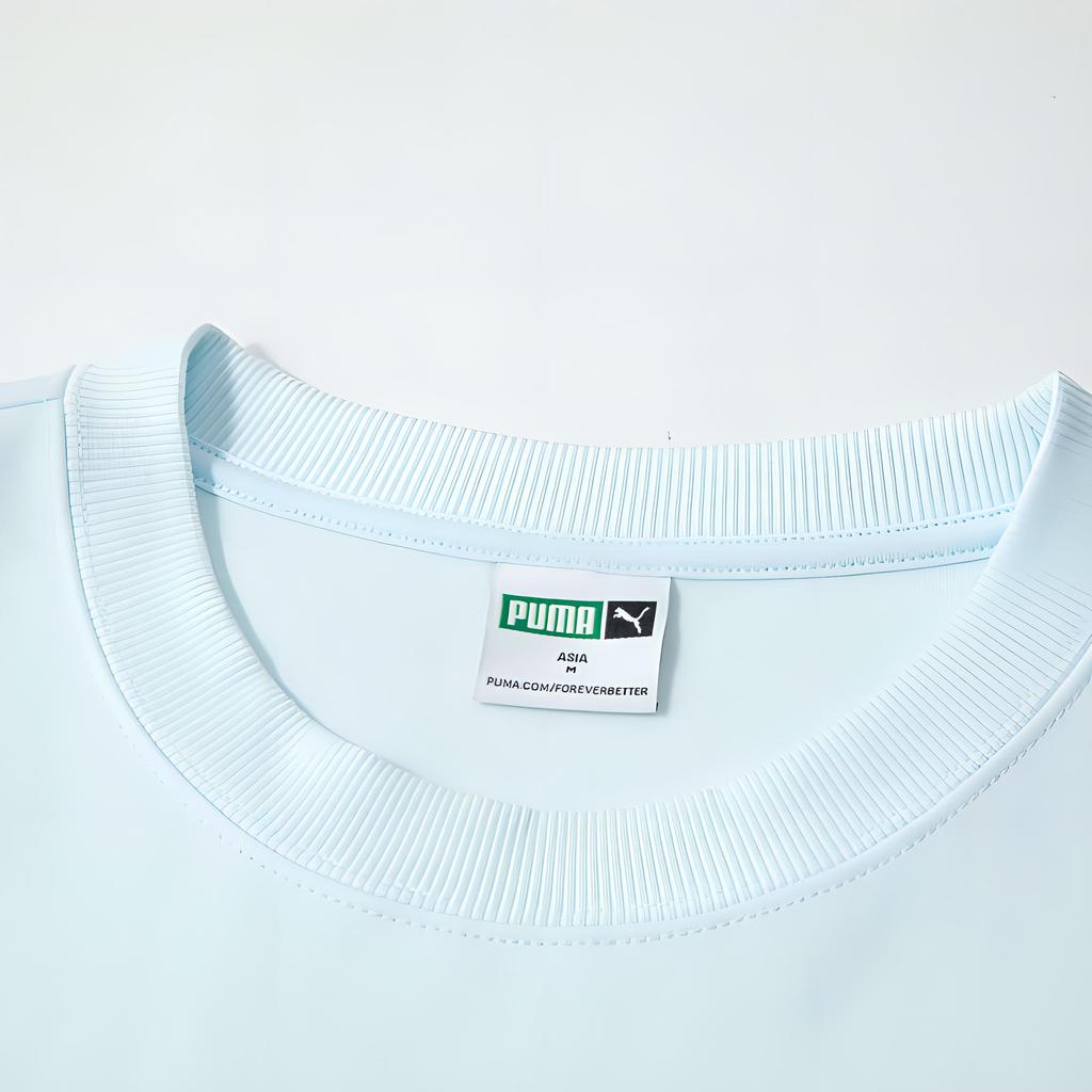 Puma Crew Neck Long Sleeve Casual Sweatshirt Unisex Sweatshirt Light-Blue 627878-23