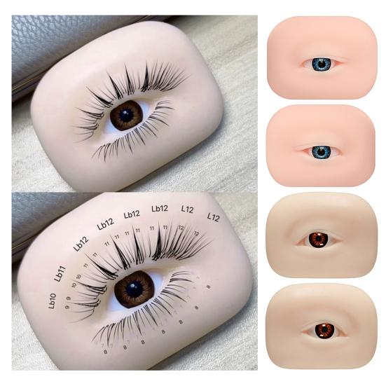 Silicone Eyebrow Practice Model Brow Microblading Drawing Fake Eye Practice Skin Beginner Professional Women Eye Makeup Tools