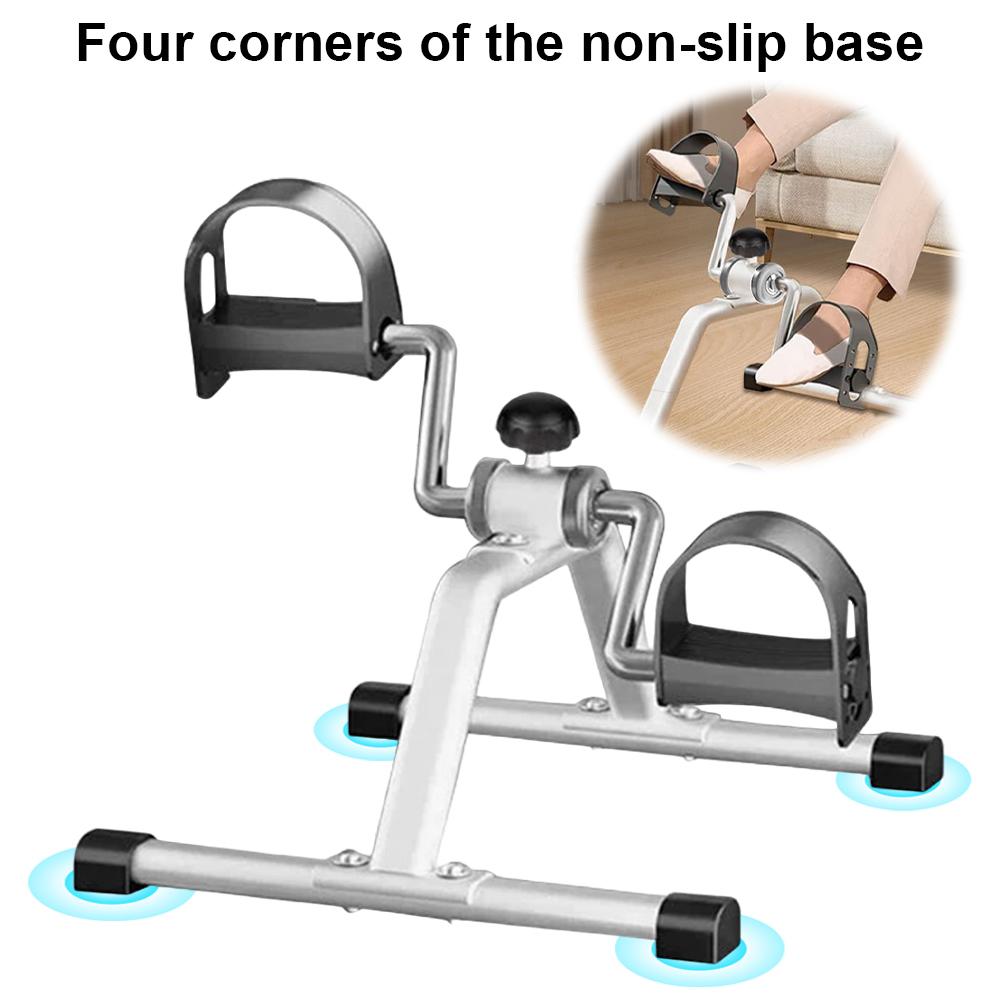 Portable Pedal Exerciser Mini Exercise Bike Adjustable Resistance Foot Peddler Machine Non Slip Mini Bicycle Trainer for Seniors