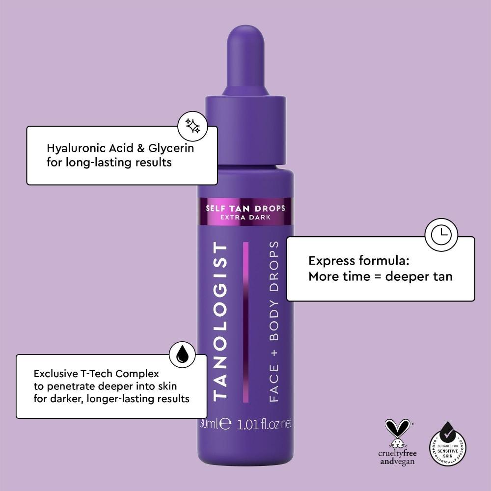 Tanologist Extra Dark Self Tan Drops 1.0 Oz