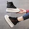 Fashion Women Summer Shoes Boots Ankle 2025 Spring Autumn Platform Wedge Sneakers Shoes 7.5cm Breathable Air Mesh Summer Boots