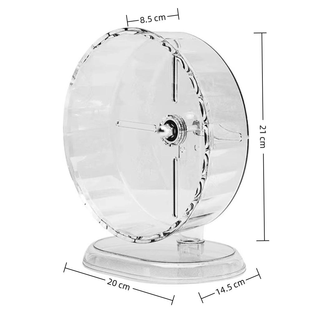 1pc Silent Hamster Running Wheel Transparent Easy To Disassemble Running Exercise Toy Widened Small Pet Toy Pets Accessories