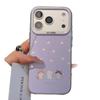 Cute three cats suitable for Apple 16 mobile phone case iPhone17Promax color silver IMD large hole 14Pro case