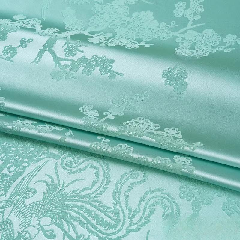 Wide 150cm Acetate Satin Jacquard Fabric Chinese Style Glossy Silk Jacquard Cloth For DIY Sewing Dress Shirt Apparel Cheongsam