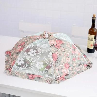 Foldable Kitchen Table Lace Dustproof Mesh Food Cover Umbrella Shape Fly Proof Stainproof Home Kitchen Tools Cooking Accessories