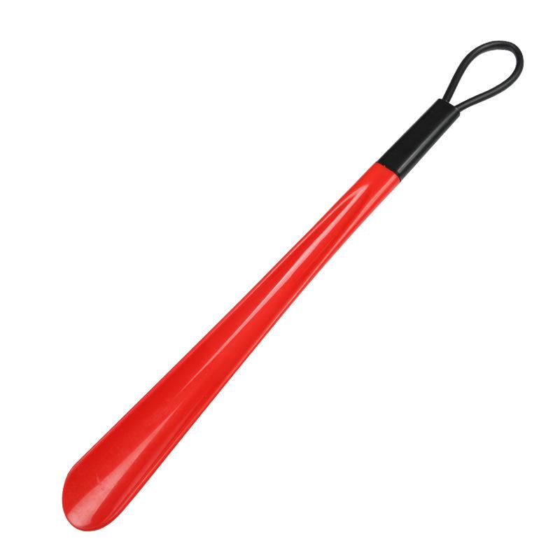 Z016 48cm Leather Cord Plastic Shoehorn - No Bend Shoe Helper