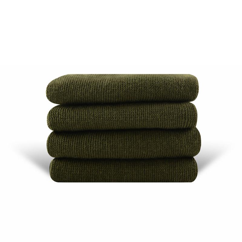 MEIKAN Unisex Seamless Cotton Mid-Calf Socks - Versatile Solid Color, Sweat-Absorbing Casual Style