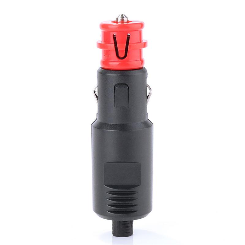 Car Cigarette Lighter Plug 12V-24V 8A European-style Unlit Male Plug Solderless High-Power Cigarette Lighter Universal Car Parts