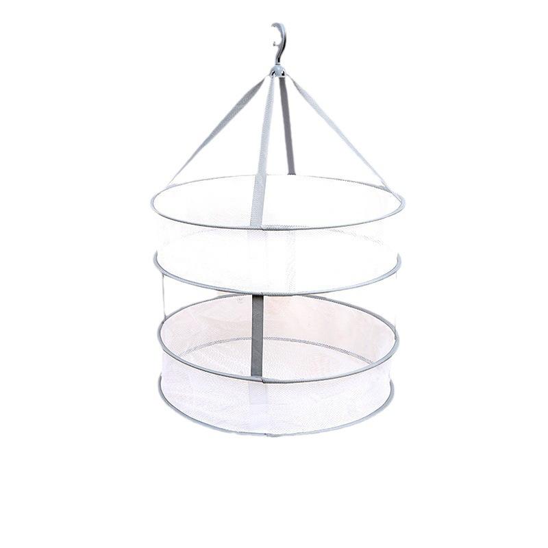 Foldable Mesh Drying Net Basket Hanging Storage Rack for Clothes Laundry Multi-Layer Organizer