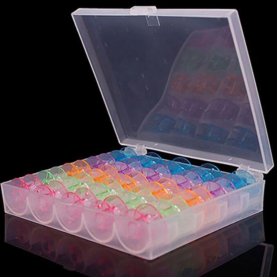 25 Stück/Box Spulen farbig, leicht aufzutragen, leere Kunststoffspulen, Nähmaschine, als Geschenk