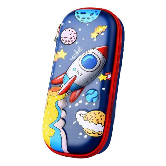 Pencil Case Space-Themed Design Large Capacity Extra Large Pencil Pouch Multiple Compartments Smooth Zipper Stationery Organizer