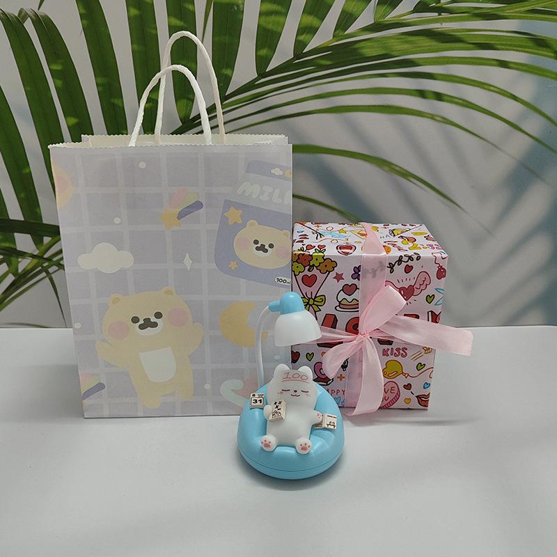 Soft Sleeping Cat Night Light: Adjustable 3-Level Eye Protection, Ideal for Bedside and Breastfeeding.