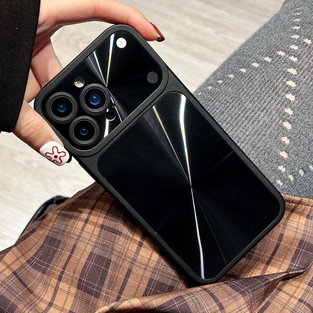Luxury Laser Gradient Aurora Plating Case For iPhone 13 14 15 16 17 Pro Max Gloss CD Pattern Camera Protection Shockproof Cover
