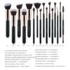 16 PCS Makeup Brushes Professional Cosmetic Powder Eye Shadow Foundation Blush Blending Beauty Tool For Women