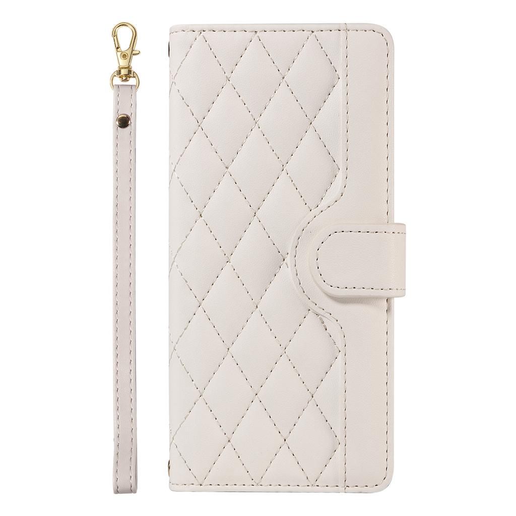 For Xiaomi Redmi Note 13 Pro+ 5G Case Wallet Rhombus Leather Phone Cover with Shoulder Strap,Wrist Strap