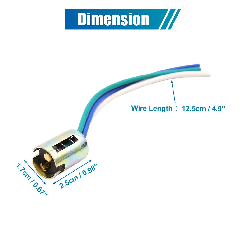 uxcell 10pcs Car Wire Bundle Light Bulb Socket Holder Extension Connector BAY15D Light Socket