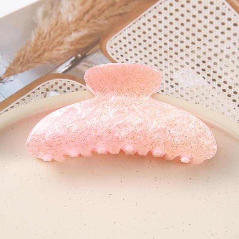 1pc Starry Sky Acrylic Hair Clip for Women, Shower, Shower, Hair Grab, Candy Color Sparkling Powder Top Clip Jewelry for Women