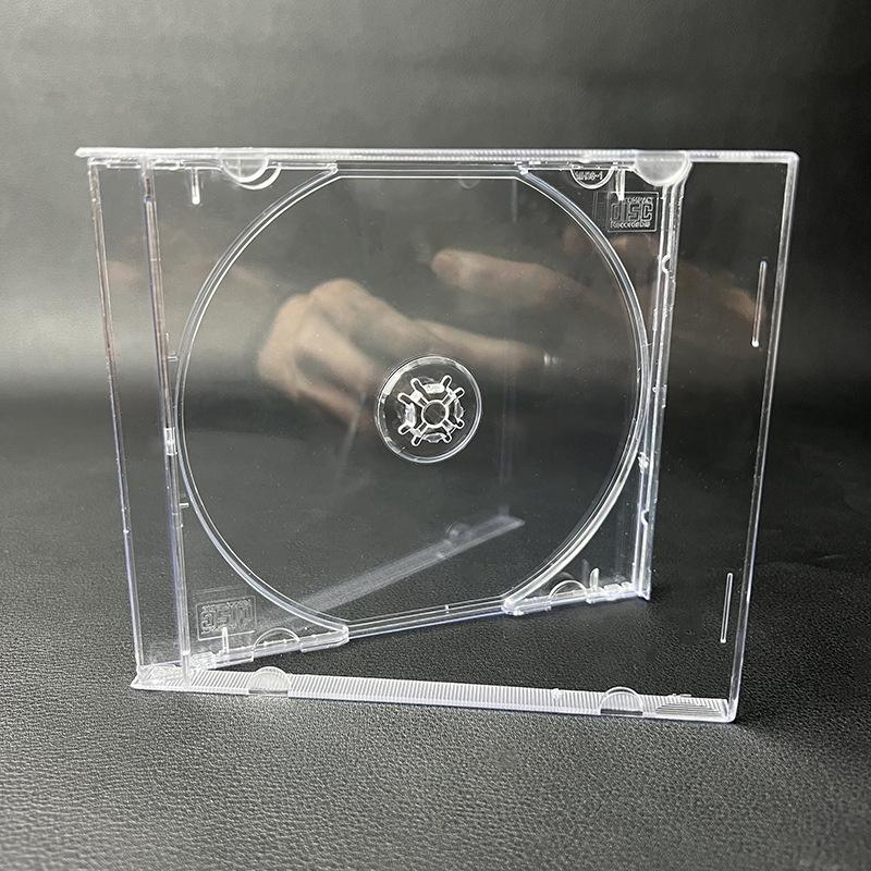 Transparent Plastic Single Piece Disc Case Cd Case Thickened Cd Dvd Disc Box Storage Organizer Box Album Box Cases