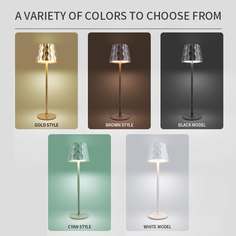 3 Colors Desk Lamp Rechargeable Desktop Night Light Touch Dimming Bedside Lamps Dining Table Light For Hotel Bar Cafe Mood Light