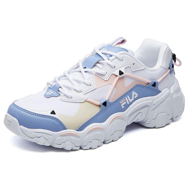 Fila Cat Paw Fabric Synthetic Leather Tpu Trendy Versatile Low-Top Casual Shoes Women sneaker White Blue Pink F12W114111FFL