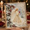 Dekorative Perlen-Bastelarbeiten Weihnachts-Malset Weihnachtsmann Rentier DIY Kunst Kreative Winterdekoration 3D Engel Wandbastelset für Erwachsene Festlich