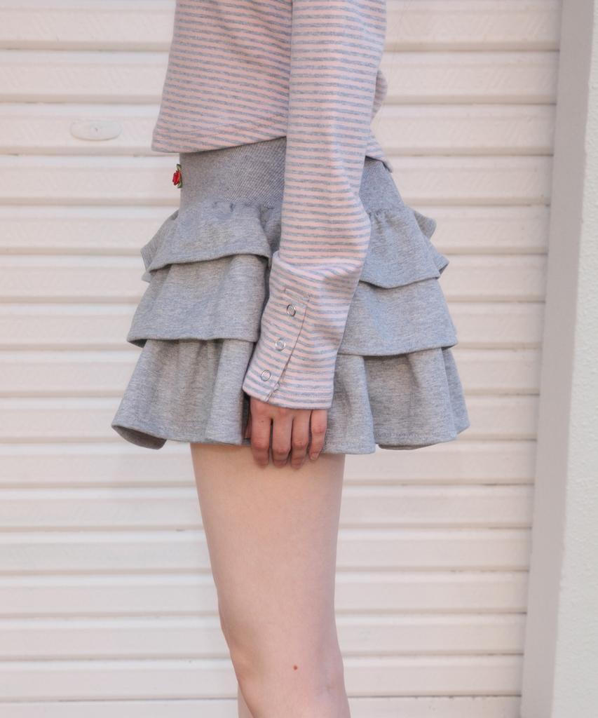 Rose Franz Rose Cancan Mini Skirt [Gray]