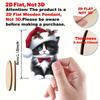 Cat Ornaments for Christmas Tree 2D Wooden Pendant Cute Christmas Animal Ornaments for Home Fireplace Garden Workplace