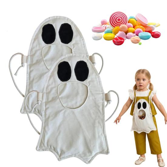 Ghost Candy Bag Spooky White Ghost Goodie Bags Fabric Ghost