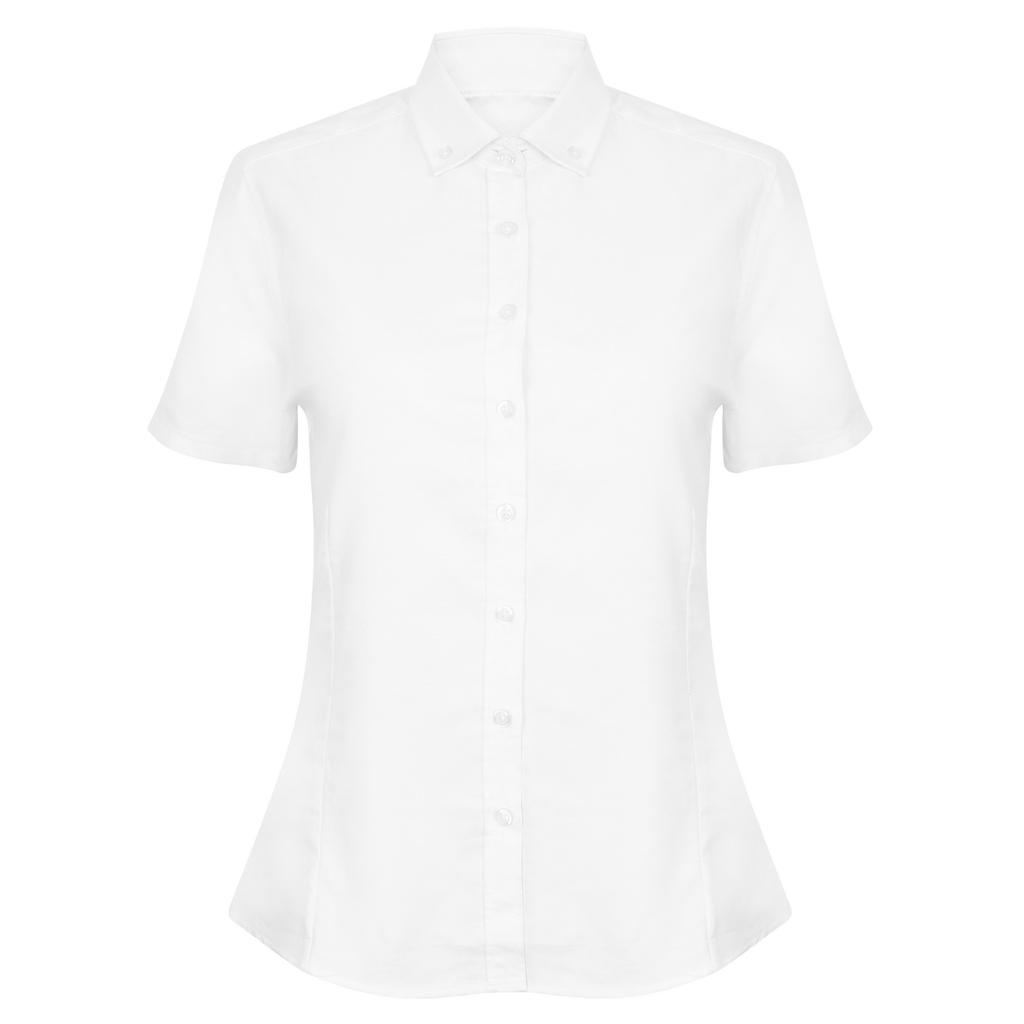 Henbury Womens/Ladies Modern Short Sleeve Oxford Shirt