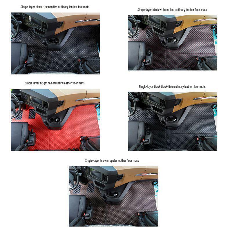 Leather Pedal & Coil Mats for DeLong X6000/X5000S Truck Cab DeLong X5000S